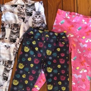 Lot of 3 girl leggings 2-3T